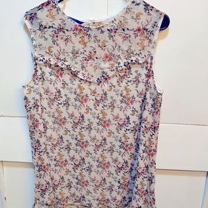 Apt. 9, Size XL, Sleeveless Floral Blouse